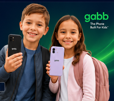 Kids holding Gabb phones