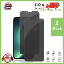 2 Pack Privacy Glass Screen Protector for iPhone 7 8 X 12 13 14 15 16 17 Pro Max