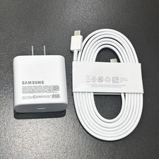 Original Samsung Galaxy S24 S23 45W Super Fast Wall Charger & USB-C Data Cable