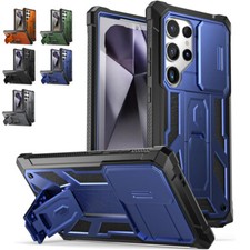 For Samsung Galaxy S24 Ultra Case Poetic Built-in Screen Cover with Kickstand