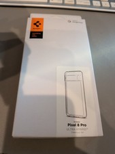 Google Pixel 8 Pro Case + Screen Protector Bundle Spigen Ultra Hybrid Clear NEW