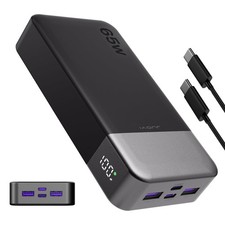 JUOVI Power Bank 20000mAh 65W Fast Charging Portable External Battery Backup US