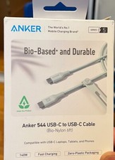 2-PACK - Anker 544 Usb-C To Usb-C Bio-Nylon Green 6Ft Cable - NEW