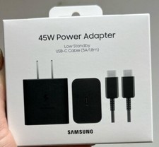 Samsung Charger 45W Adapter w/ USB-C Cable Super Fast Charging 2.0 New Original