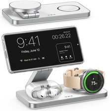 3 in 1 Magnetic Wireless Charger for Galaxy, Foldable Fast Charging Station