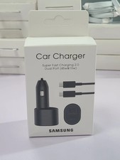 45W Samsung MAX USB-C Cable Dual Port Fast Charging Car Charger 5A