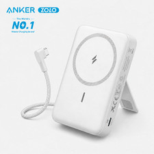 Anker Zolo Magnetic Power Bank 10000mAh 30W Wireless Portable Charger-white
