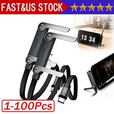 2in1 Invisible Holder Charger Cable–240W Fast Charging Cord with Phone Stand Lot