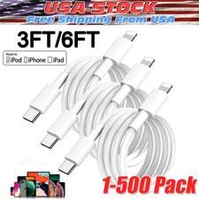 Fast Charger Cable Type USB C PD Cord to For iPhone 14 13 12 11 Pro Max XR lot