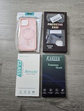 iPhone 12 13 14 15 Pro Accessories Bundle Cases and Screen Protector Set Premium