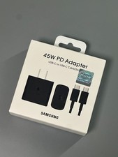 NEW Samsung Galaxy 45 Watts USB-C Super Fast Charging Wall Charger + Cable