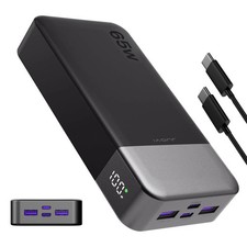 Power Bank 20000mAh 65W Charging Portable External Battery Backup For Cell Phone