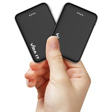 2 Pack Ultra Small Portable Charger USB Power Bank for iPhone Android Phone New