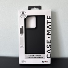 Case-Mate Tough Case & Screen Protector Bundle for Motorola Moto G 2025 - Black