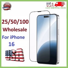 Wholesale Bulk Lot Tempered Glass Screen Protector For iPhone 13 14 15 16 17 Pro