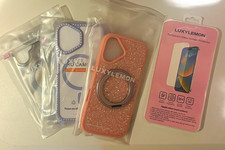 LUXYLEMON iPhone 16 Bundle 3 Cases + Tempered Glass Screen Protector *FREE SHIP