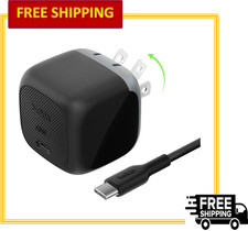 Belkin USB C Charger Block 65W with USB C Cable PD3.1 PPS Fast Charging, Black