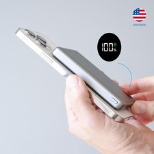 MagSafe Slim 10,000mAh Portable Charger Power Bank | LCD Screen | Apple iPhone