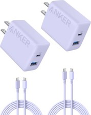 2 Anker Phone Charger 20W USB C Charger Block Type C Charger Fast Charging