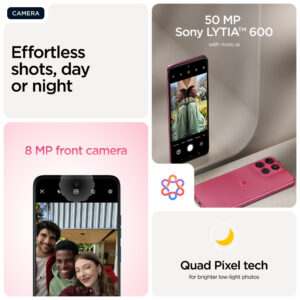 Motorola moto g57 power 17.1 cm (6.72″) Dual SIM Android 16.0 5G USB Type-C 12 GB 256 GB 7000 mAh Pink
