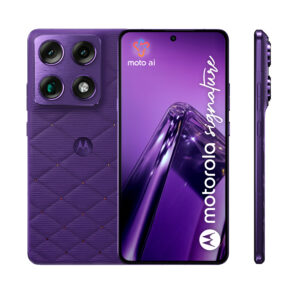 Motorola signature + Moto Bass Buds Plus 2 17.2 cm (6.78″) Dual SIM Android 16.0 5G USB Type-C 16 GB 512 GB 5200 mAh Violet