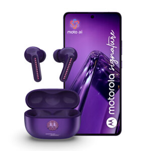 Motorola signature + Moto Bass Buds Plus 2 17.2 cm (6.78″) Dual SIM Android 16.0 5G USB Type-C 16 GB 512 GB 5200 mAh Violet
