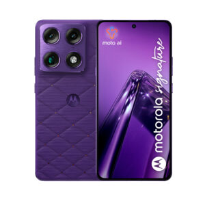 Motorola signature + Moto Bass Buds Plus 2 17.2 cm (6.78″) Dual SIM Android 16.0 5G USB Type-C 16 GB 512 GB 5200 mAh Violet
